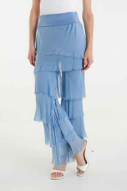 Mirabella Silk Ruffle Pants Jeans