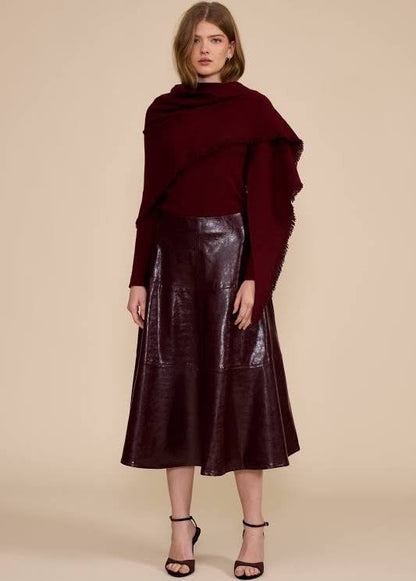 Murphy Scarf Sweater Burgundy