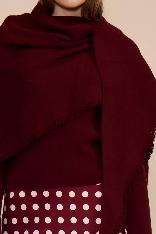 Murphy Scarf Sweater Burgundy