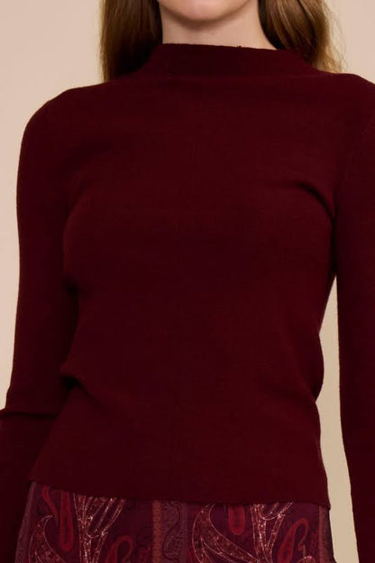 Murphy Scarf Sweater Burgundy