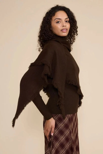 Murphy Scarf Sweater Brown