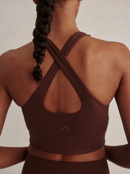 Always Burke Cropped Tank Brown