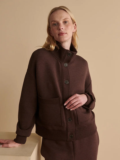 Sabrina Button Through Jacket Brown