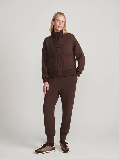 Sabrina Button Through Jacket Brown