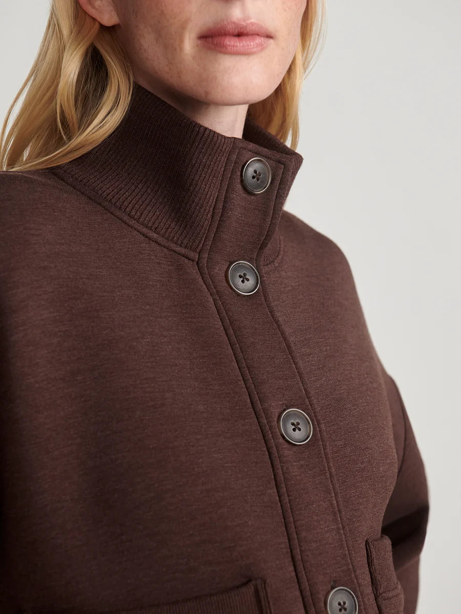 Sabrina Button Through Jacket Brown