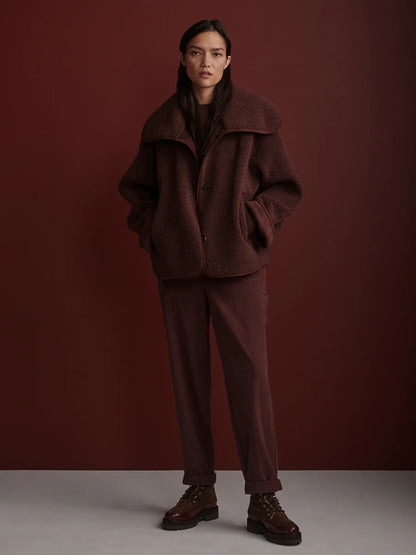 Kellan Short Boxy Jacket Brown
