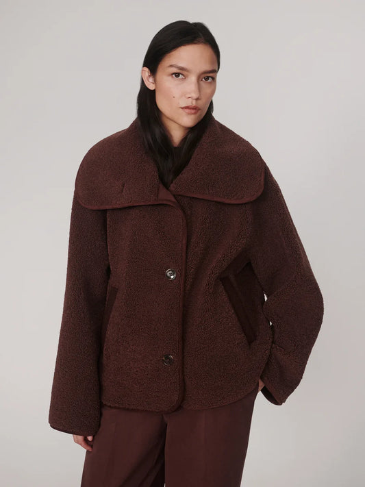 Kellan Short Boxy Jacket Brown