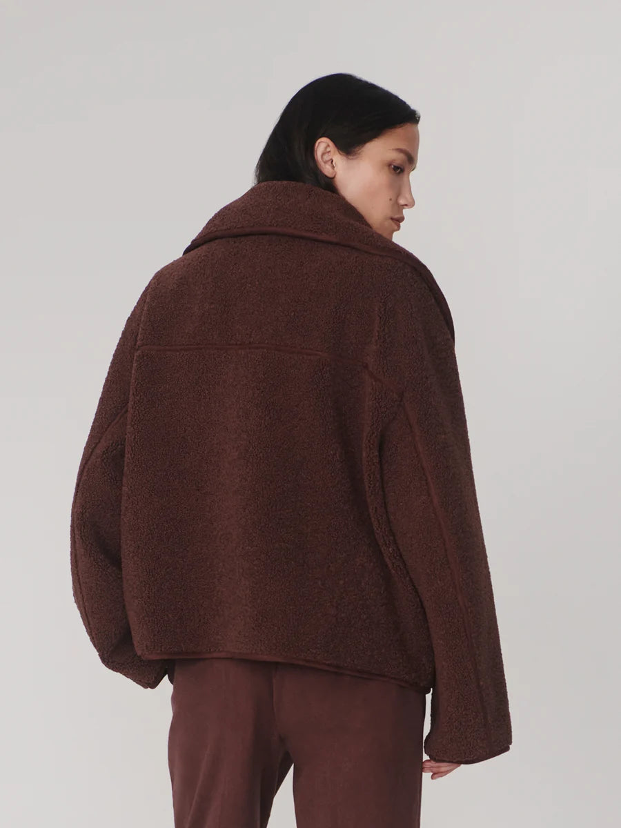 Kellan Short Boxy Jacket Brown