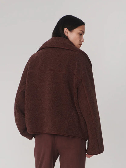 Kellan Short Boxy Jacket Brown
