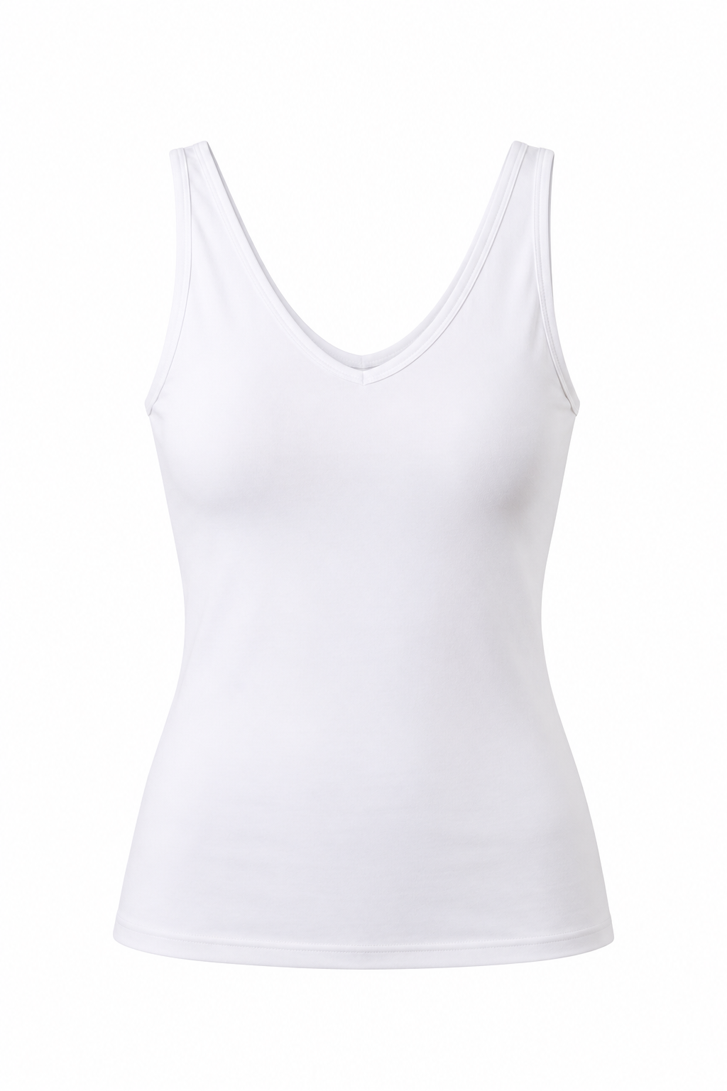 Reversible Tank V-Neck White