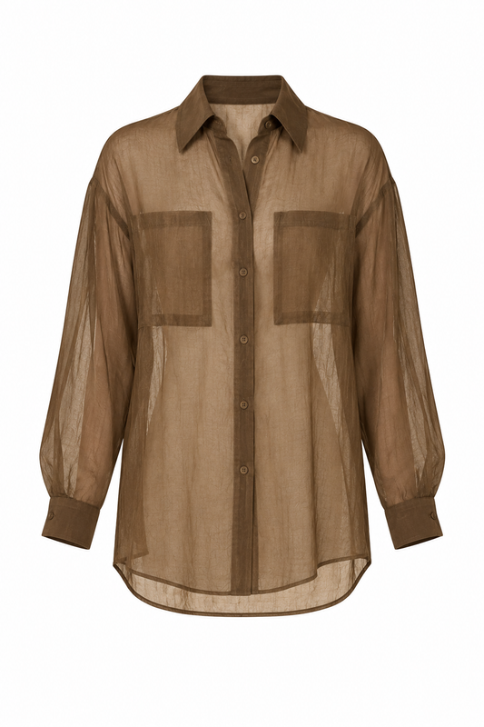 Carlen Cargo Pocket Top Olive