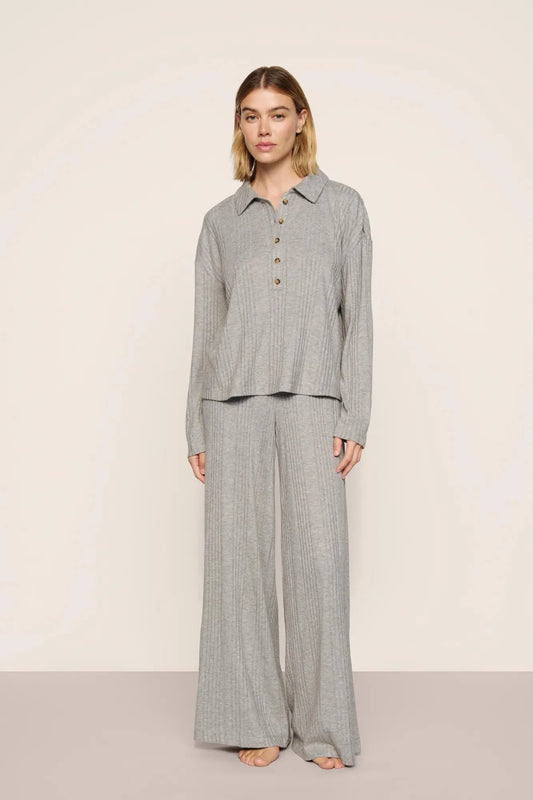 Variegated Rib Polo and Pant Set