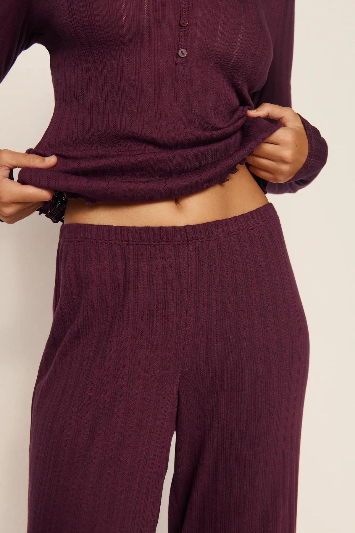 Pointelle Wilberry Henley Set