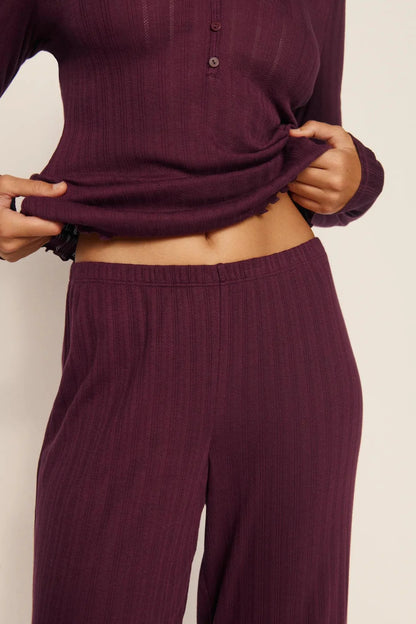 Pointelle Wilberry Henley Set