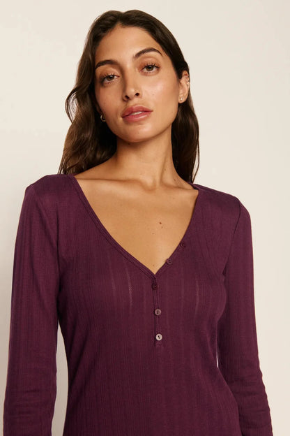 Pointelle Wilberry Henley Set