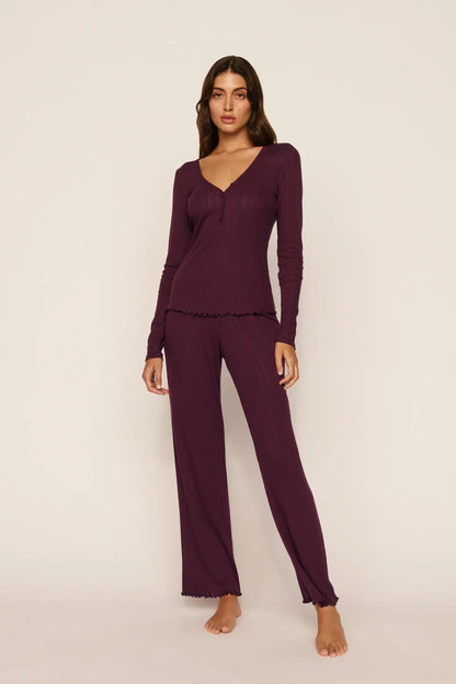 Pointelle Wilberry Henley Set