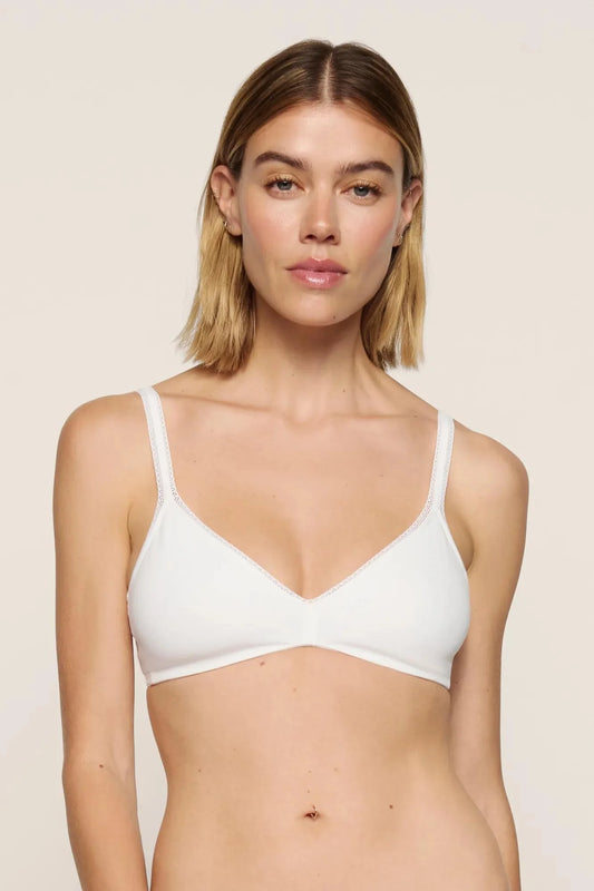 Pima Cotton Bra White