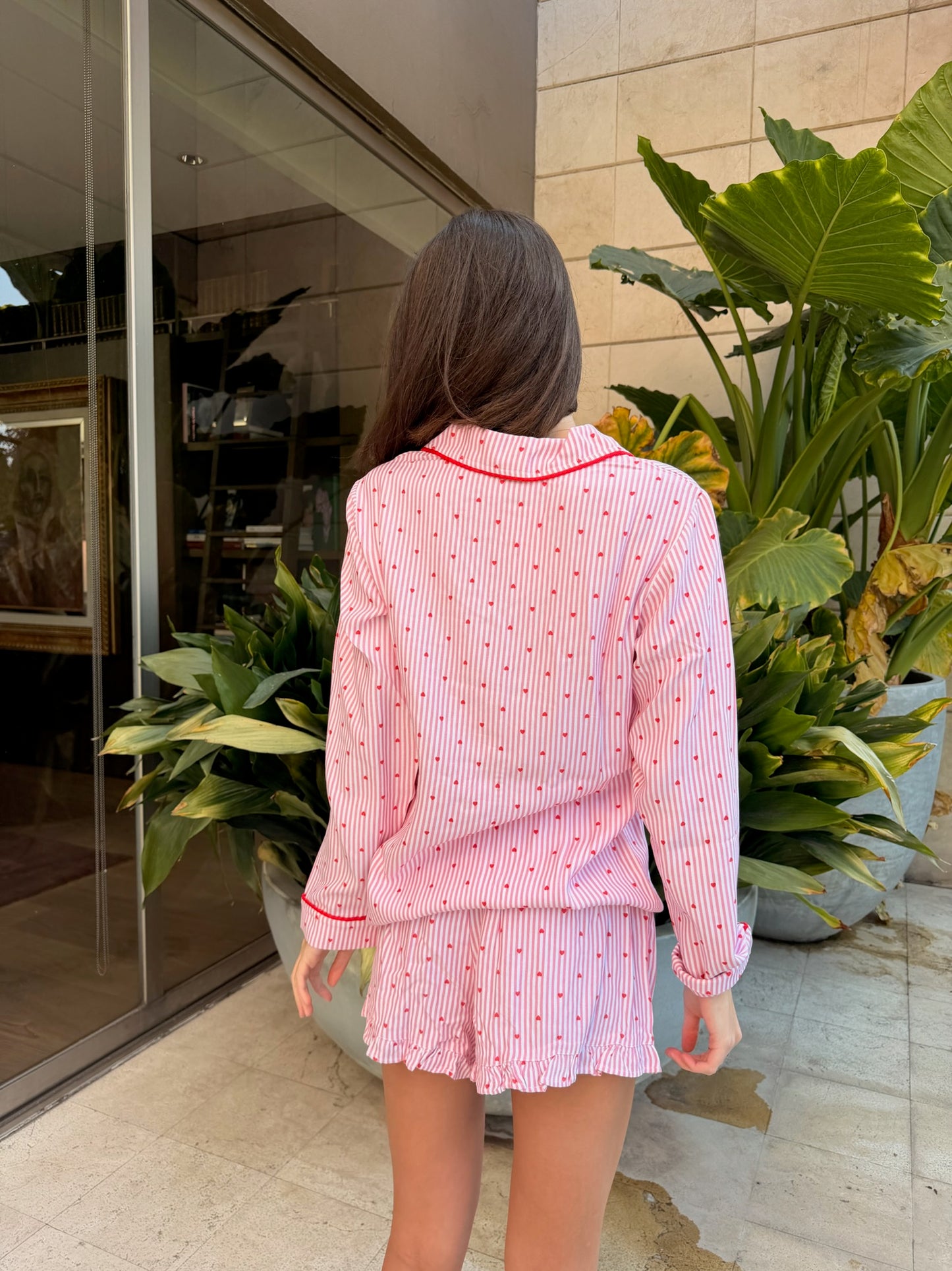 Soft Brushed Hearts PJ Set