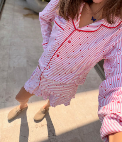 Soft Brushed Hearts PJ Set