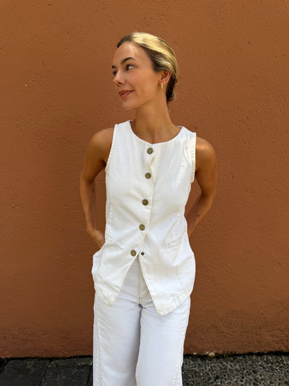 Oxford Vest White
