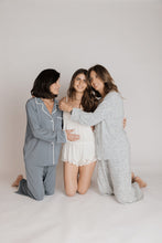 Whip Stitch Long Pj Set Coastal Blue