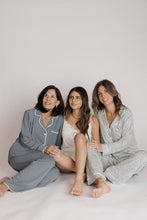 Whip Stitch Long Pj Set Coastal Blue