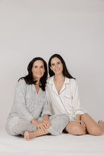 Gisele Long Sleeve & Shorts Pj Set Ivory/Navy