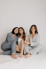 Whip Stitch Long Pj Set Coastal Blue