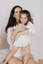 Gisele Long Sleeve & Shorts Pj Set Ivory/Navy