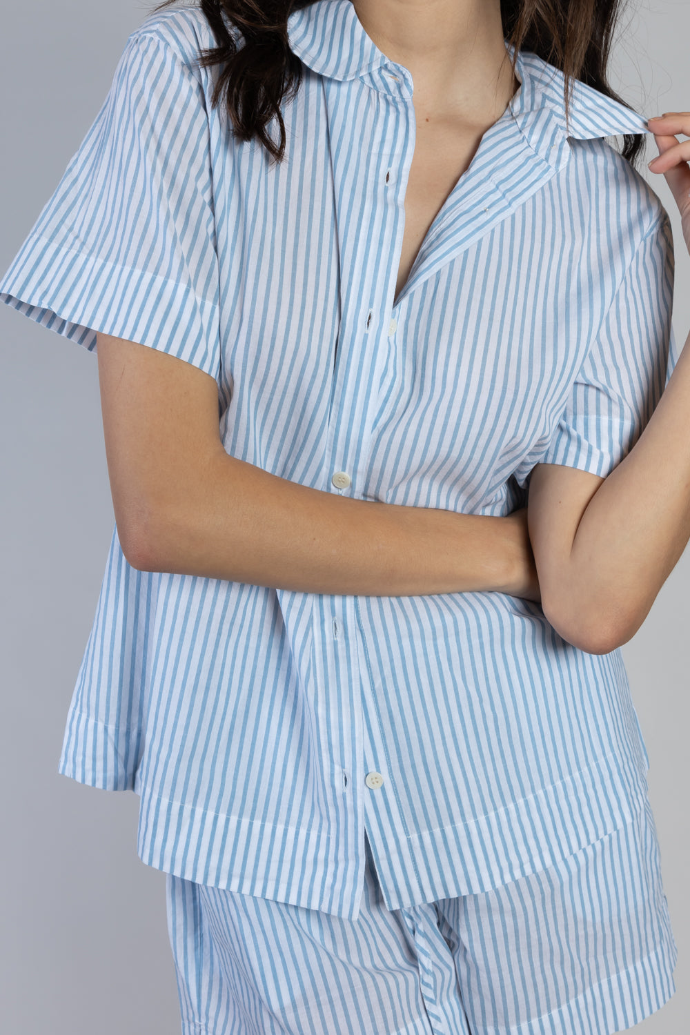 Nautico Stripe Blue Short Pj Set