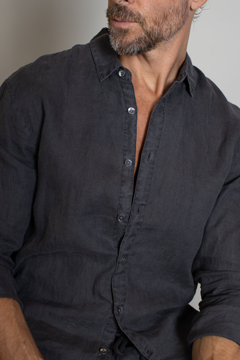 JP Classic Linen Shirt Magma Pigment