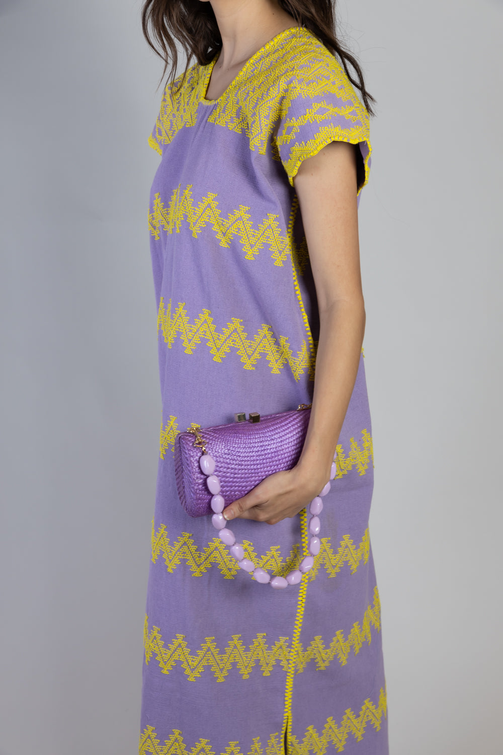 Purple and Yellow Kaftan (Hand Made)