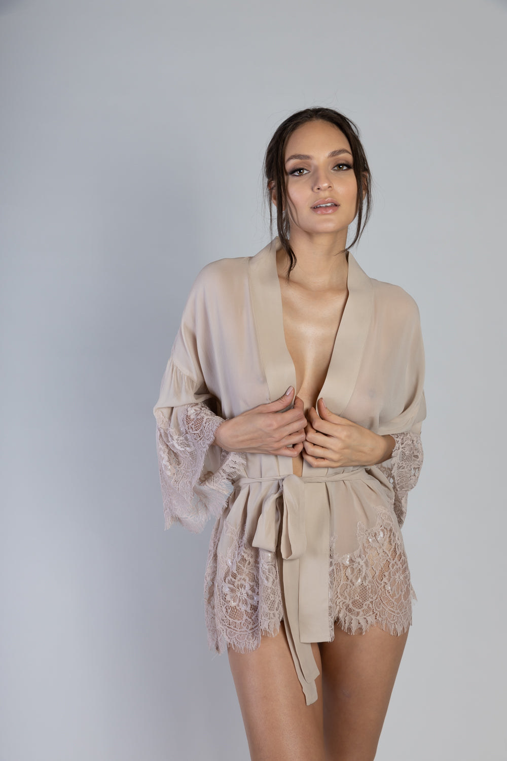 Floral Lace Silk Tunic