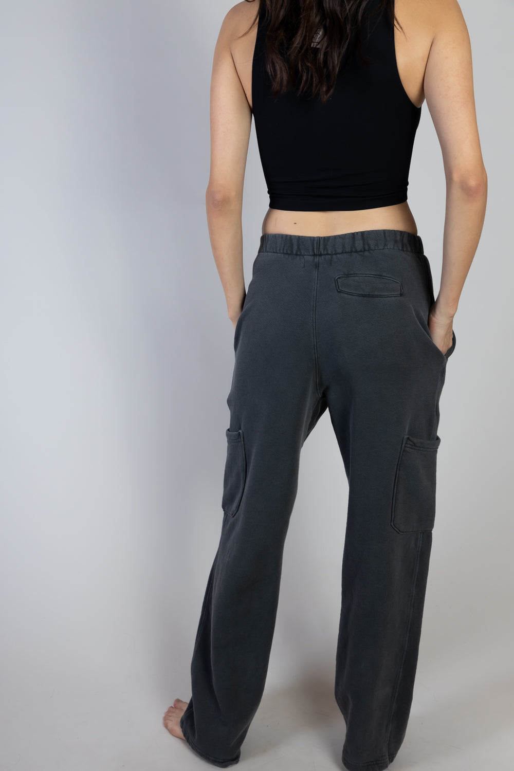 Cargo Jogger Washed Black