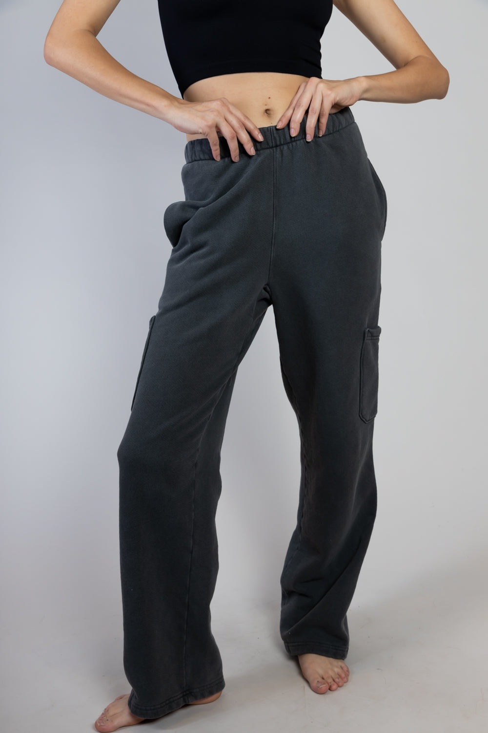 Cargo Jogger Washed Black