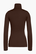 Mira Long Sleeve Knit Sweater Dark Brown