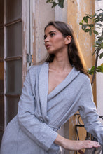 Organic Cotton Micro Terry Robe Grey