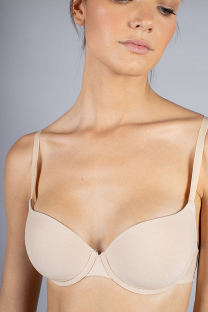 Fresh Multi-Way Cotton T-Shirt Bra Nude