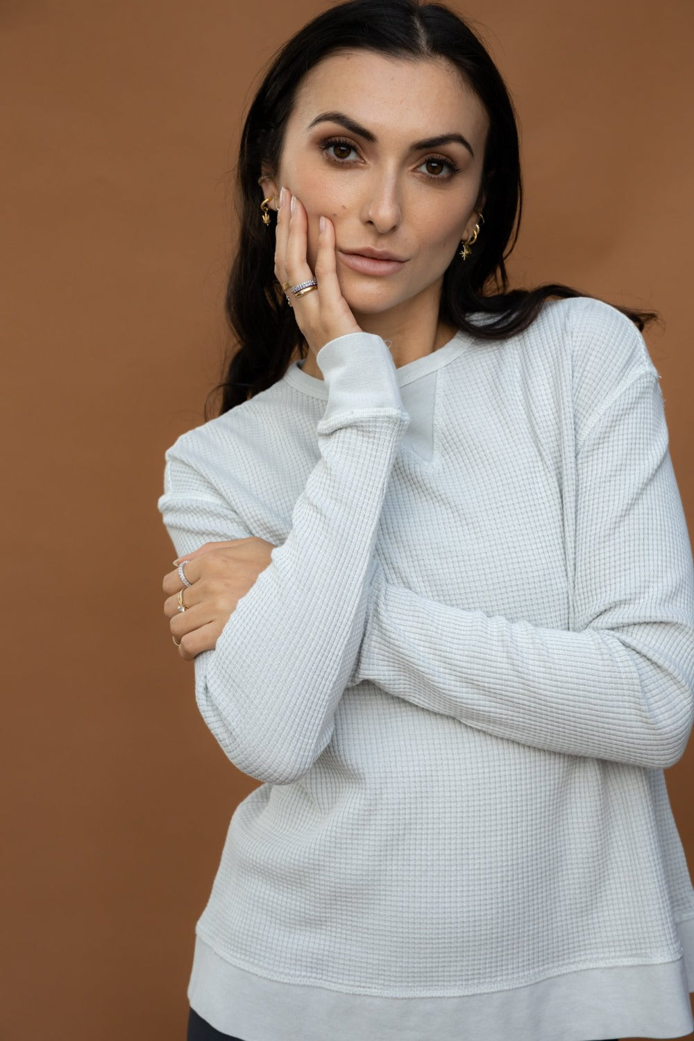 Waffle Pullover