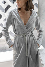 Organic Cotton Micro Terry Robe Grey