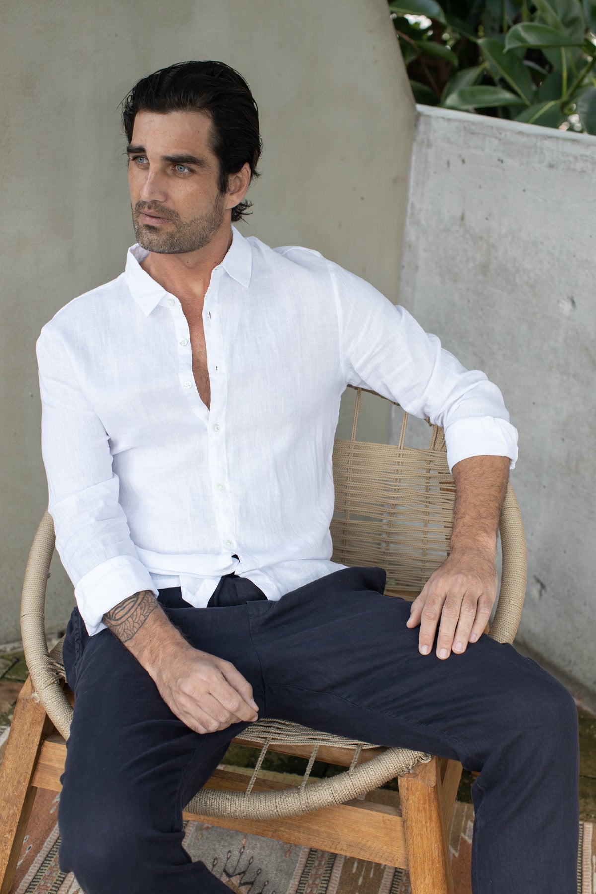 JP Lightweight Linen Pant French Navy Pigment