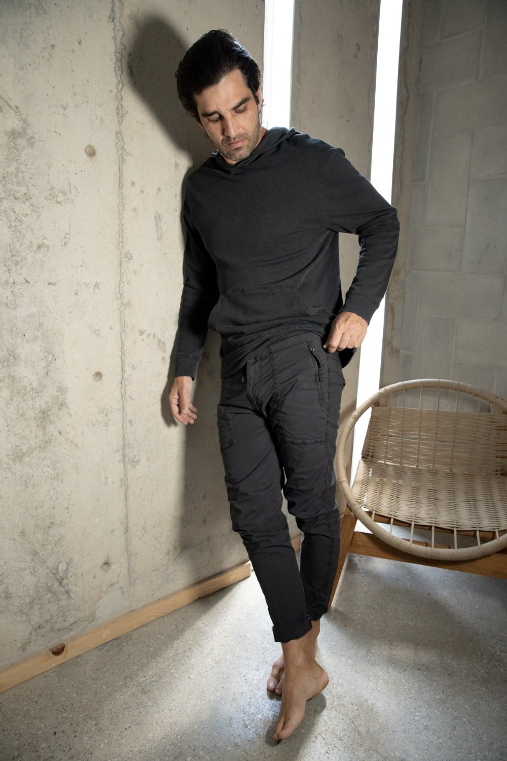 Stretch Poplin Zip Pocket Pant Carbon