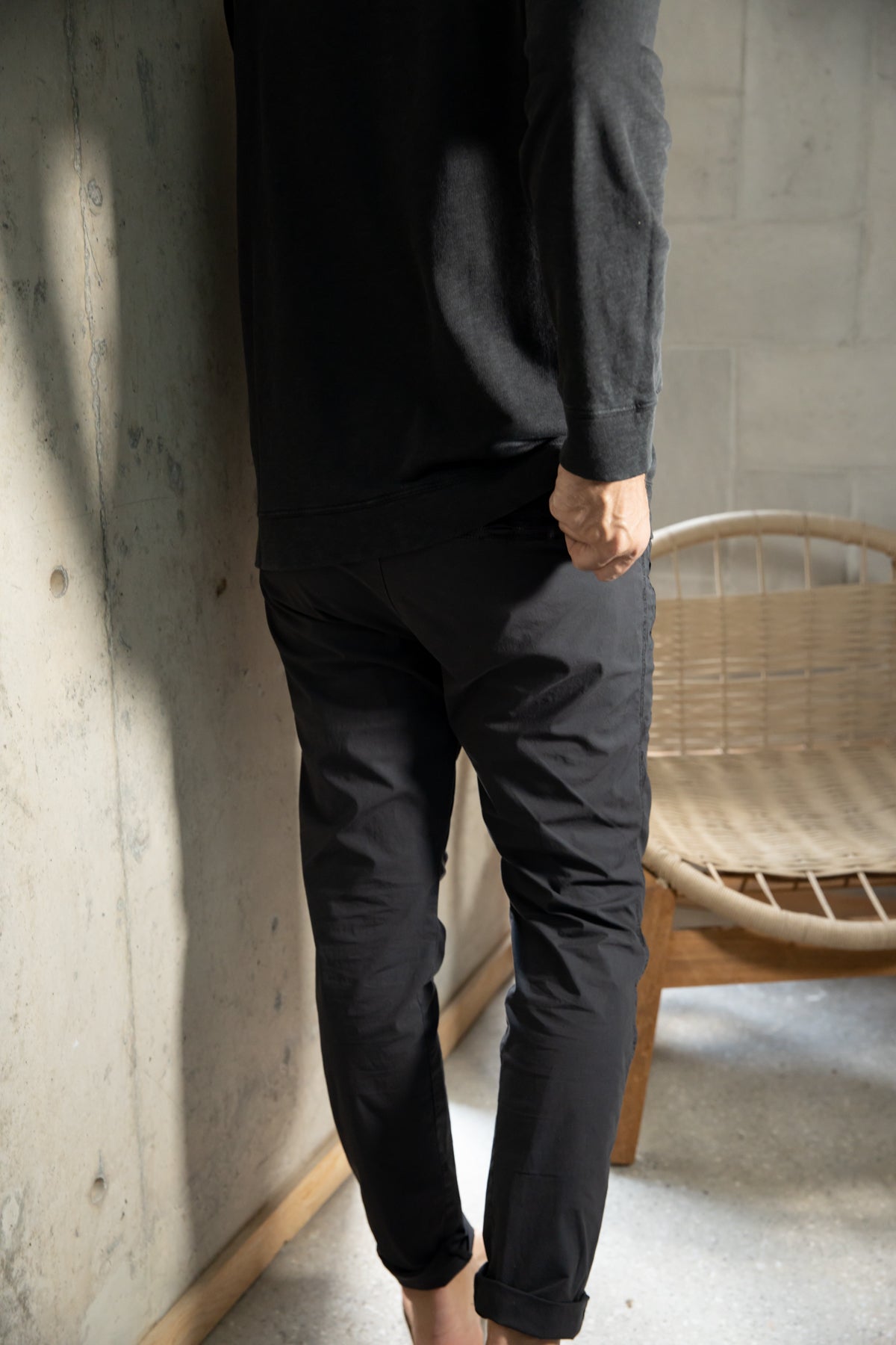 Stretch Poplin Zip Pocket Pant Carbon