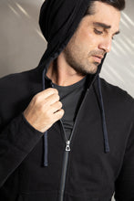 James Perse Vintage Fleece Hoodie Black