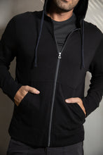 James Perse Vintage Fleece Hoodie Black
