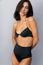 Balconette High Waisted Black Bikini