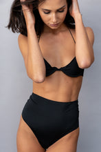 Balconette High Waisted Black Bikini