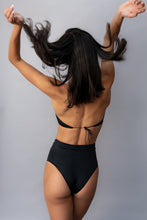 Balconette High Waisted Black Bikini
