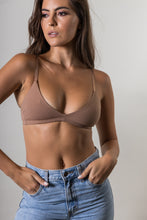 Stretch Cotton Bralette Mocha