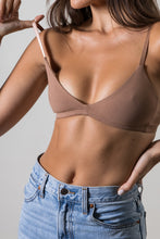 Stretch Cotton Bralette Mocha